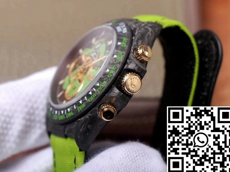 Dragon Exploded Daytona Rolex Green Edition Chronograph Carbon Dial Cosmos Fiber 0114